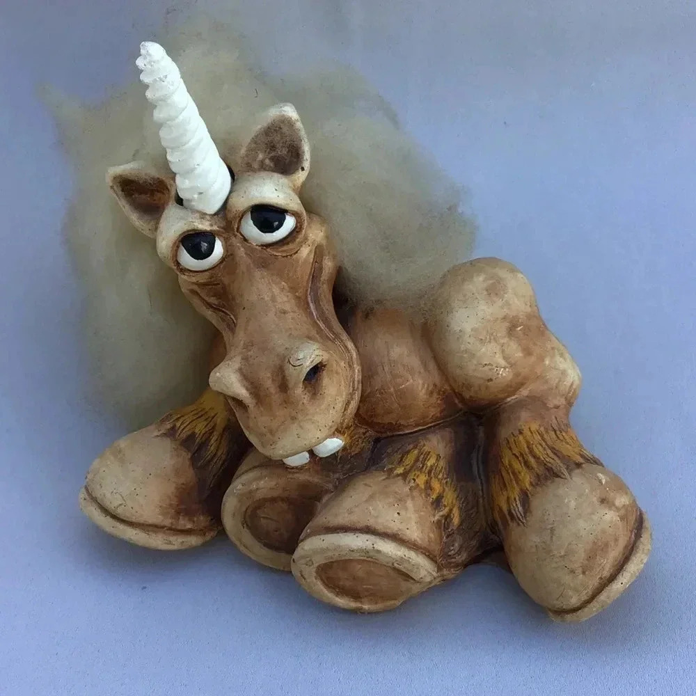 Vintage B Vernon Signed Goofy Unicorn